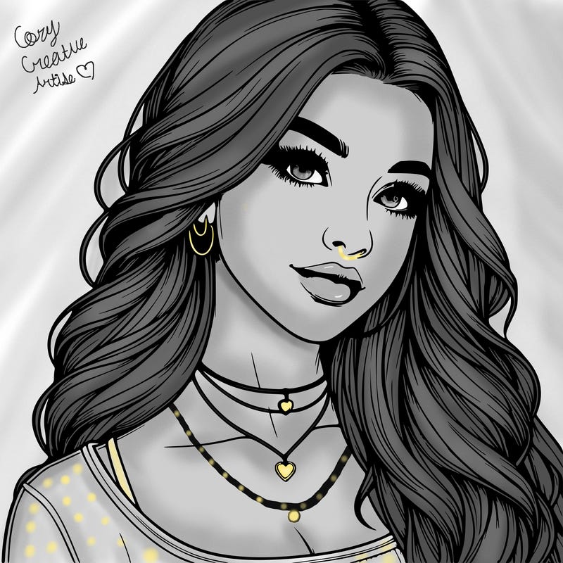 detailed realistic girl