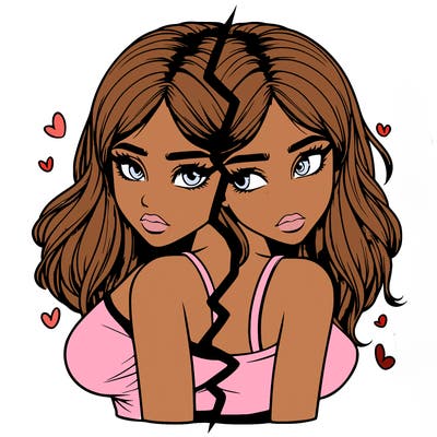 realistic girl split