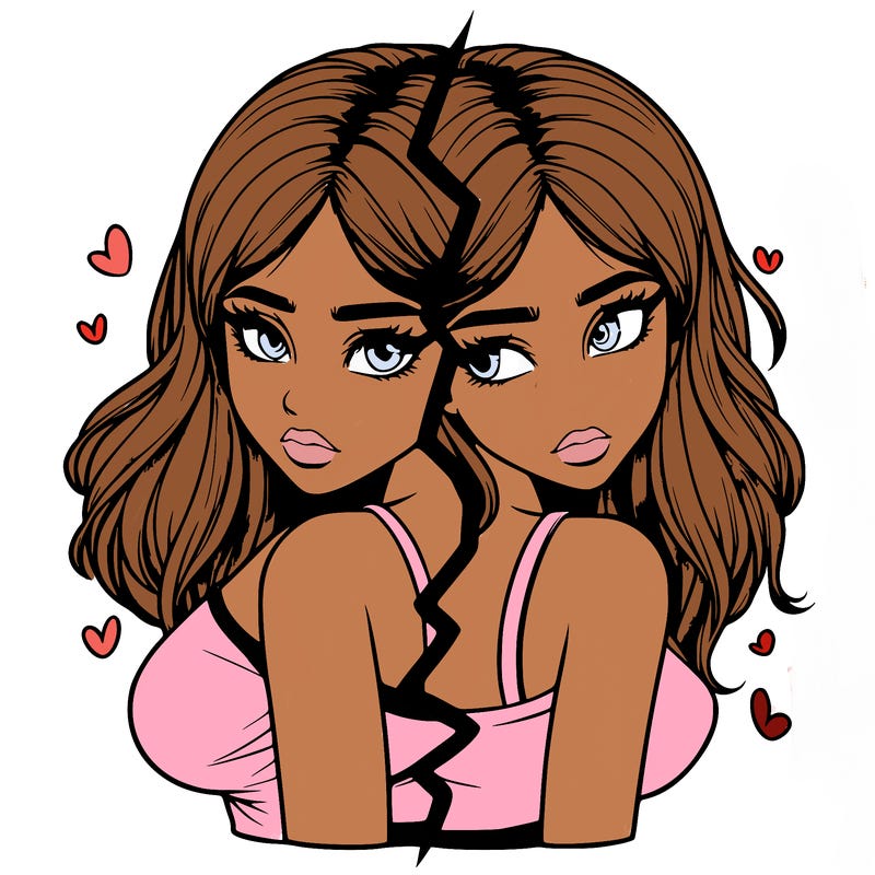 realistic girl split