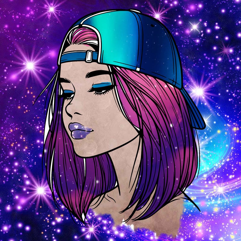 realistic  girl with a backwards hat