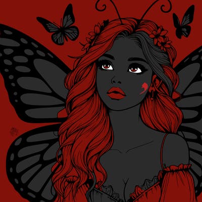 butterfly fairy realistic girl