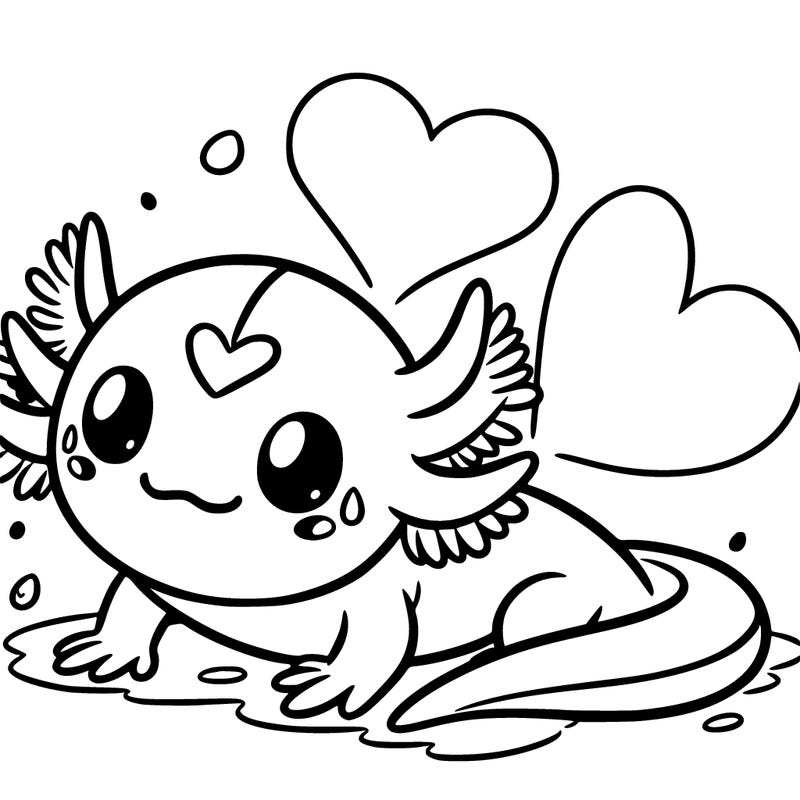 axolotl with the heart