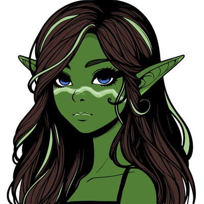 elf girl realistic dark fantasy