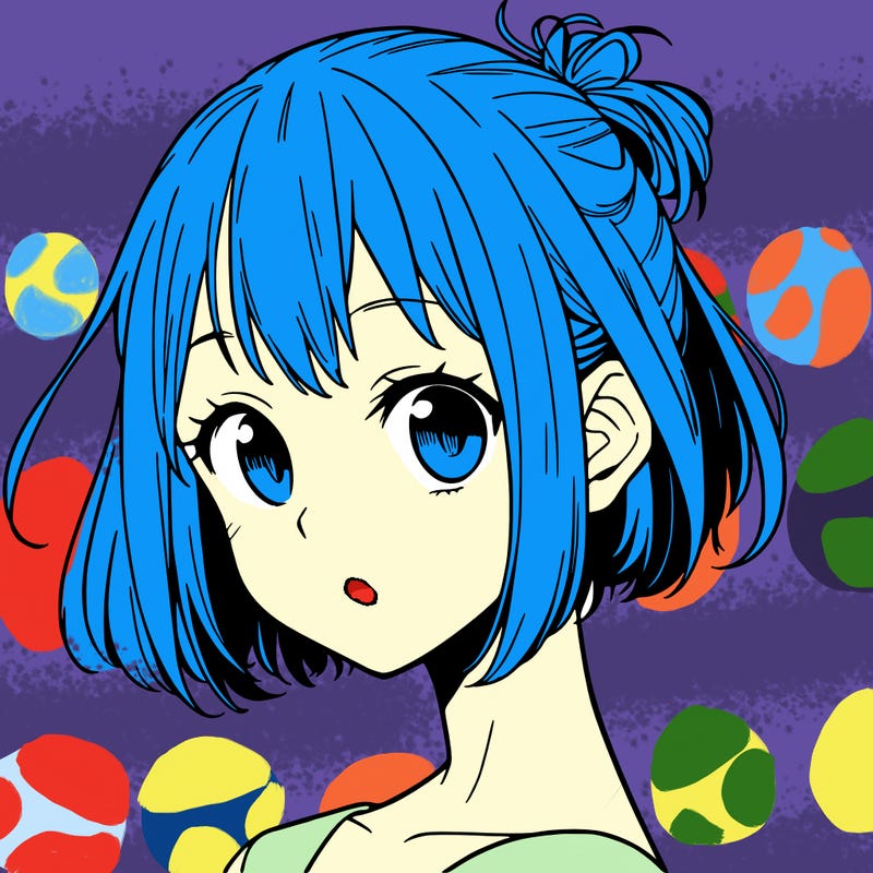 manga girl with short hair