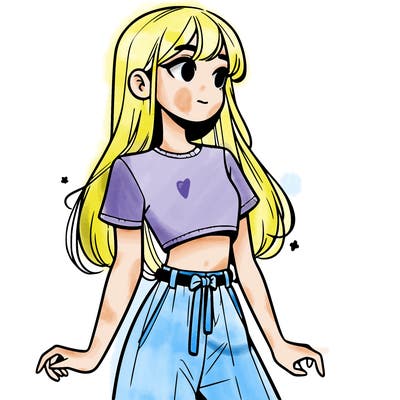 girl in a cute crop top