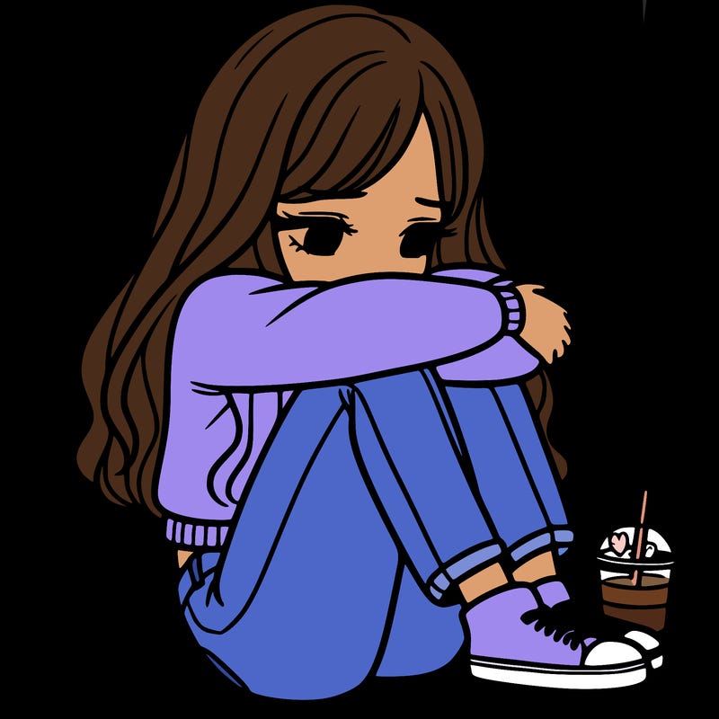 a girl  after a breakup