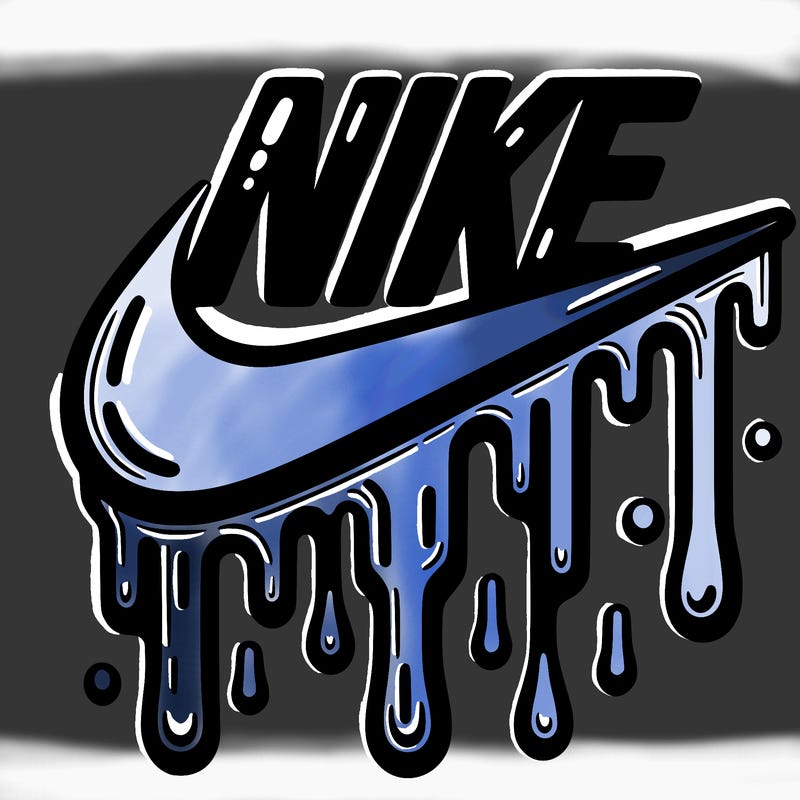 dripping nike logo