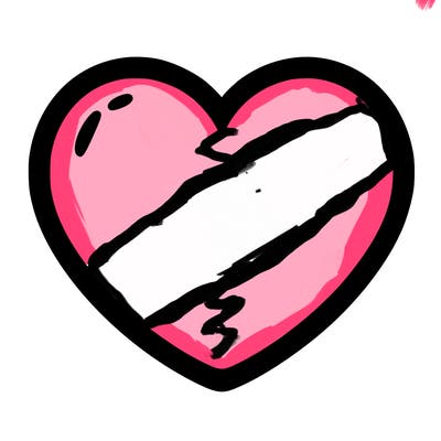 a blank heart
