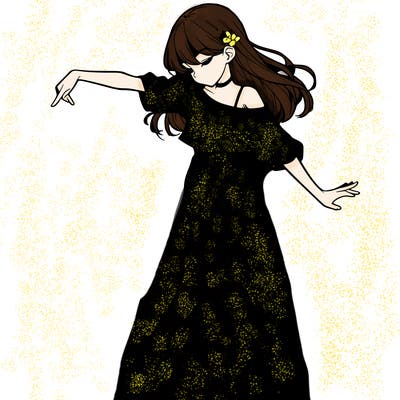 realistic girl danceing