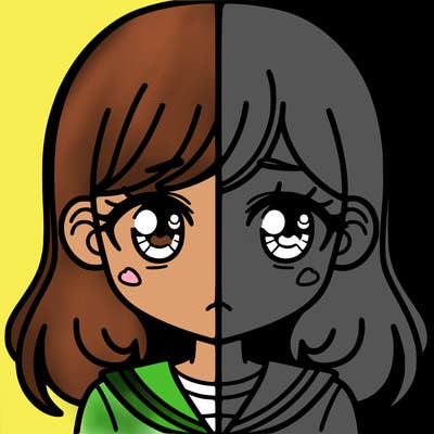 a split of a girl