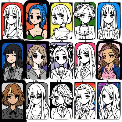 girls that look diffrent anime