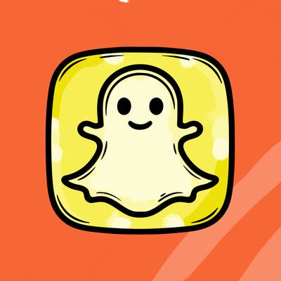 realistic snapchat logo