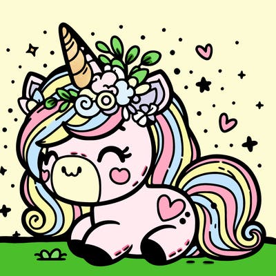 cute with a unicorn twist