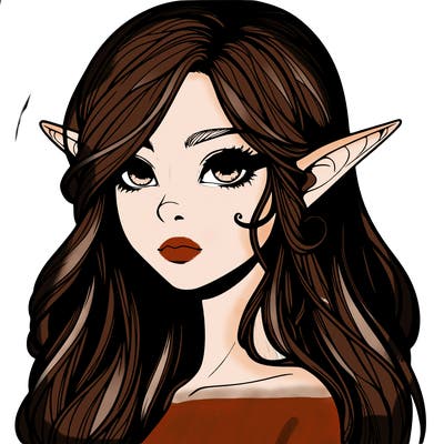 elf girl realistic dark fantasy