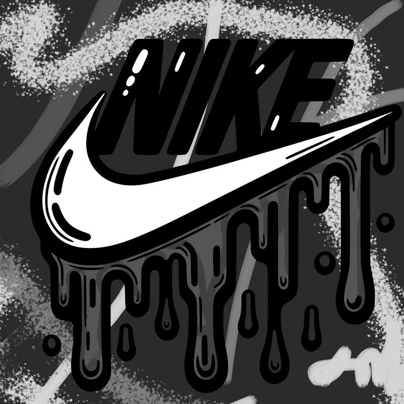 dripping nike logo