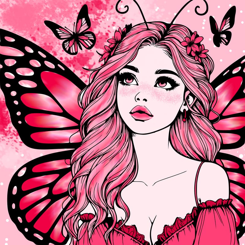 butterfly fairy realistic girl