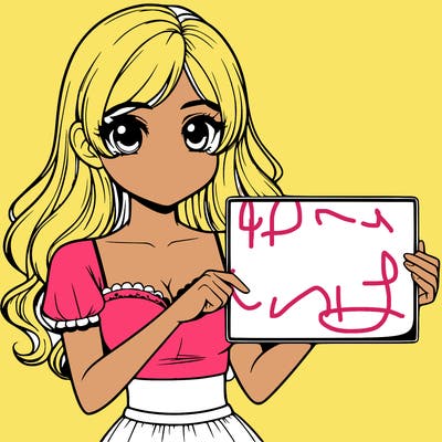realistic pretty girl holding blank sign