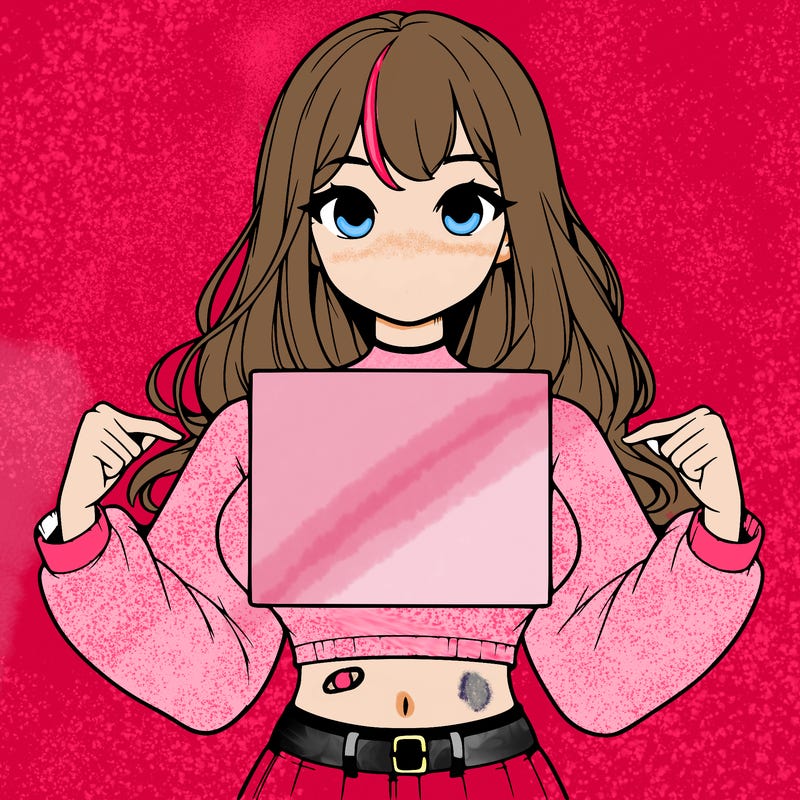 girl holding a blank sign in a long sleeve crop top