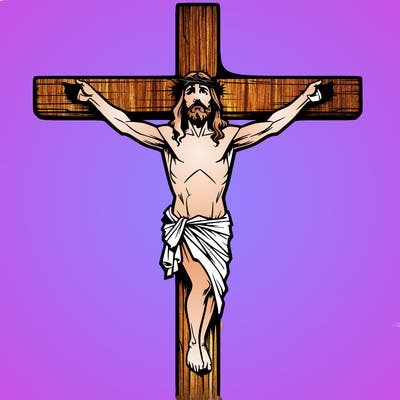 realistic jesus on the cross