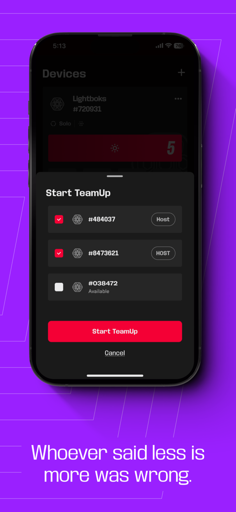SOUNDBOKS - SOUNDBOKS app TeamUp interface for linking multiple speakers together