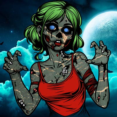 realistic zombie girl