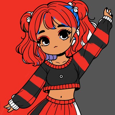 girl in a cute crop top