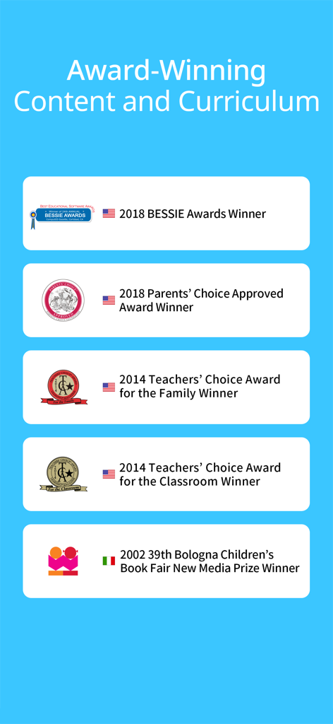 Little Fox English - Little Fox English award winning content and curriculum certificates including BESSIE and Parents Choice awards