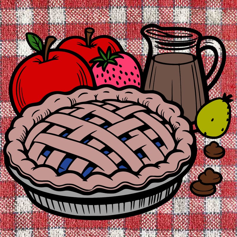 a pie of food