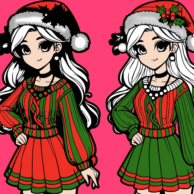 realistic christmas girl