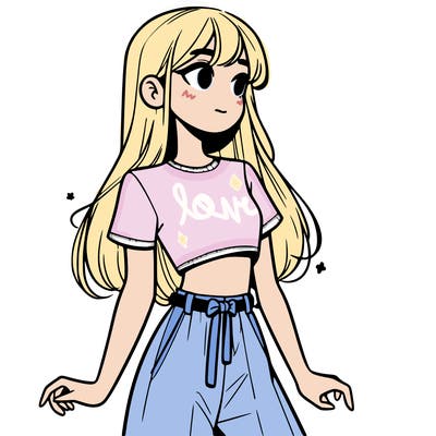 girl in a cute crop top