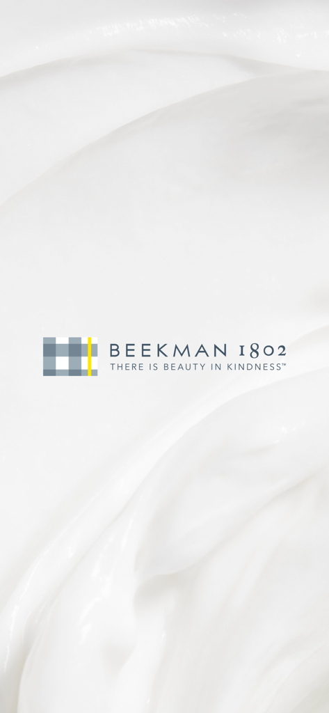 Beekman 1802 - Beekman 1802 logo and tagline over a smooth white skincare cream texture