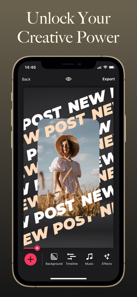 동영상 편집 도구와 창의적인 소셜 미디어 템플릿을 보여주는 Shox 앱 인터페이스