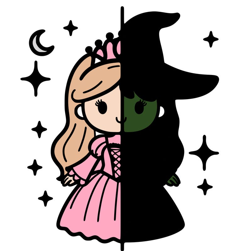split princess and witch