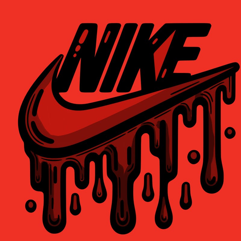 dripping nike logo