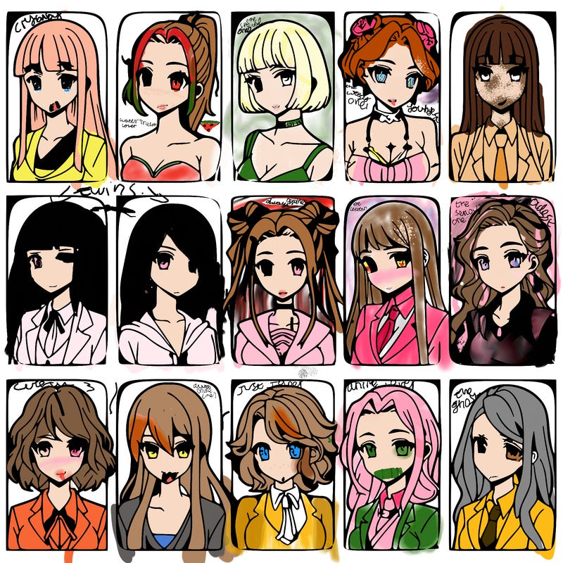 girls that look diffrent anime