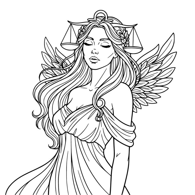 libra girl zodiac sign head to shoulders