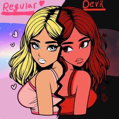 realistic girl split