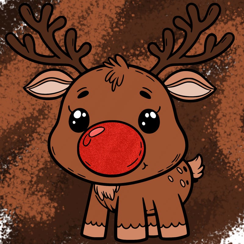 reindeer with big round nose