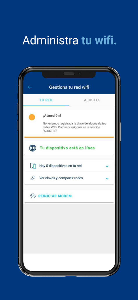 Mi Tigo app interface for managing home Wi-Fi networks and restarting modems