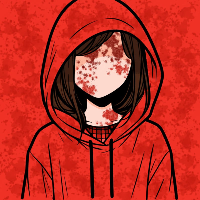 faceless girl in hoodie