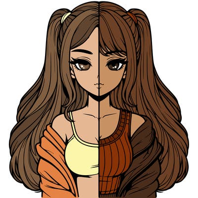 realistic girl split