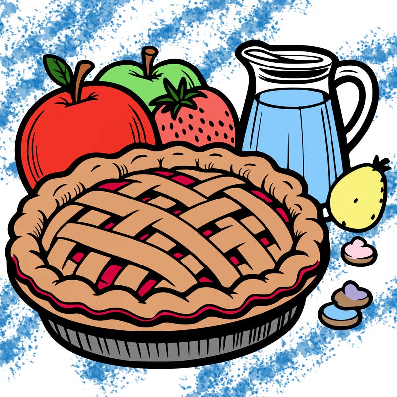 a pie of food
