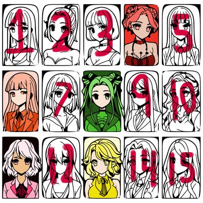girls that look diffrent anime