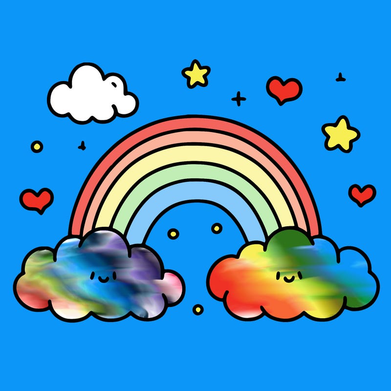 pastel rainbow