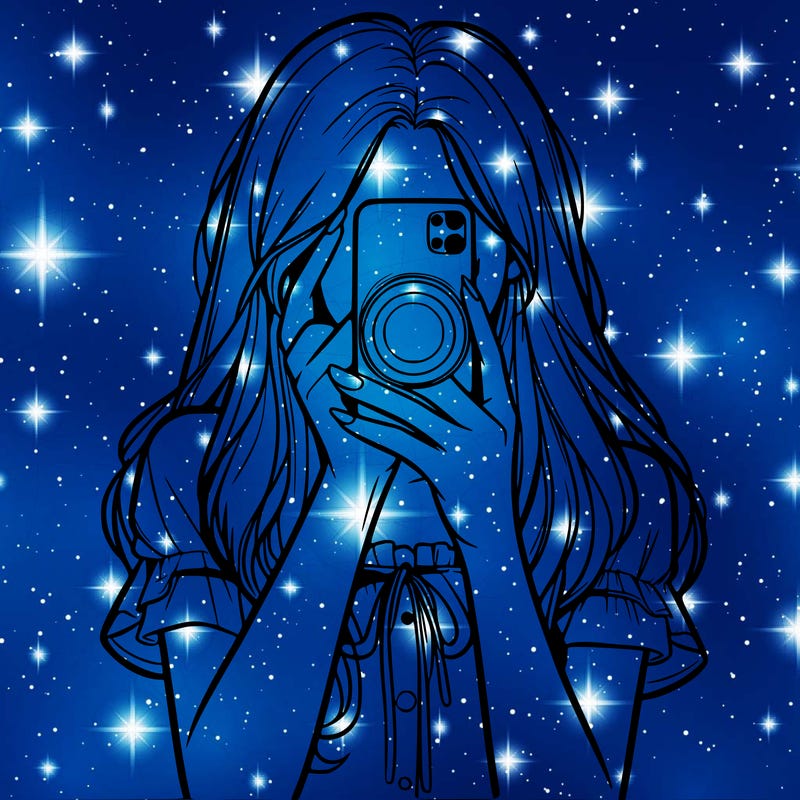 a realistic girl holding her phone taking pictures