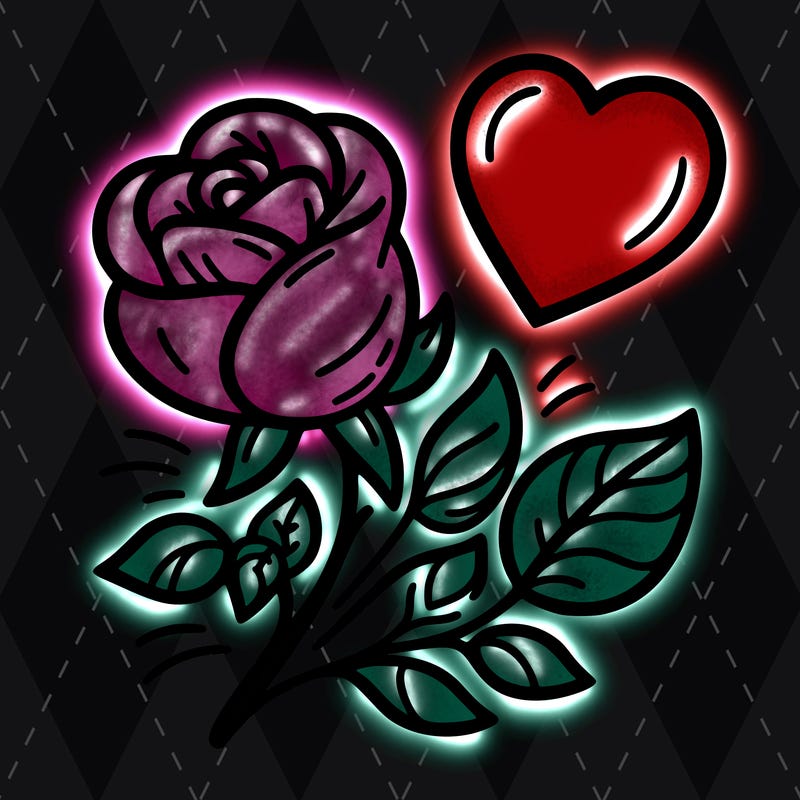 rose and heart