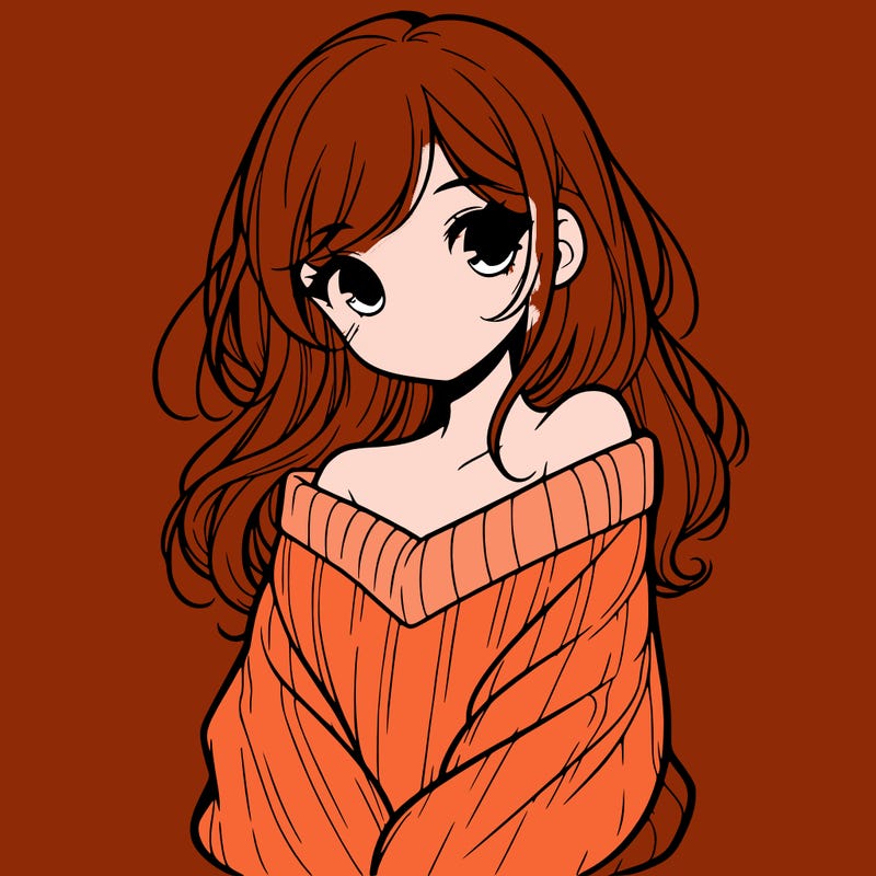 shy pretty girl wearing a sweater that is falling off one shoulder portrait