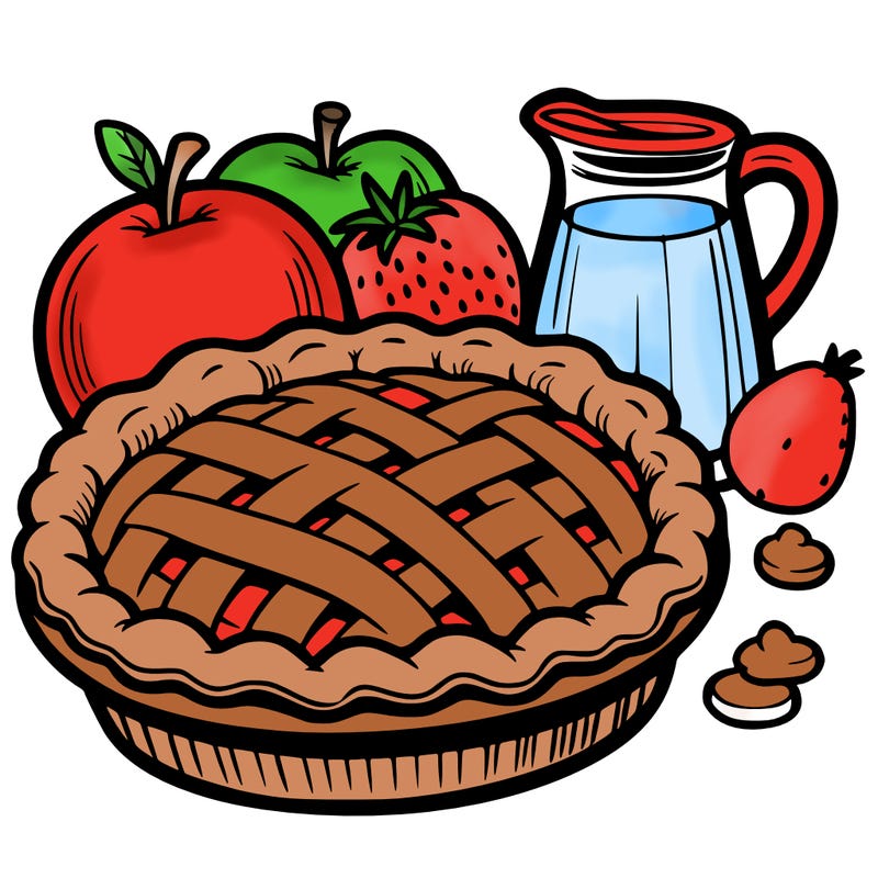 a pie of food