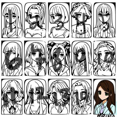 girls that look diffrent anime