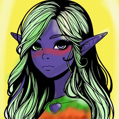 elf girl realistic dark fantasy